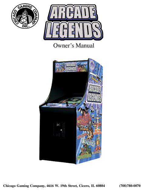 arcade legend pdf manual